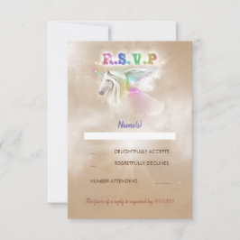 RSVP-Karten von Unicorn-Party RSVP Karte