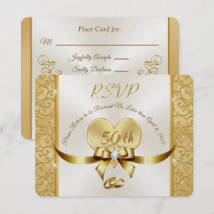 RSVP-Karten zum 50-jährigen Jubiläum der Sonderbes Einladung