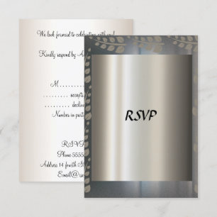 RSVP-Kartensilber Einladung