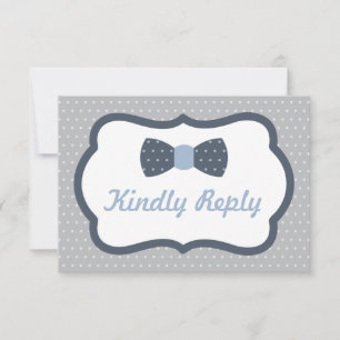 RSVP-Krawatte Bow, Antwortkarte RSVP Karte