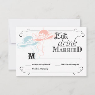 RSVP Kreidetafel Vintage Lesbische Hochzeitshüte Karte