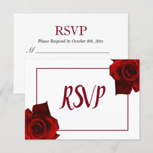 RSVP - Landrosen Elegante Florale Hochzeit Einladung