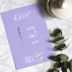 RSVP Lavender style Flat Card Hochzeiten
