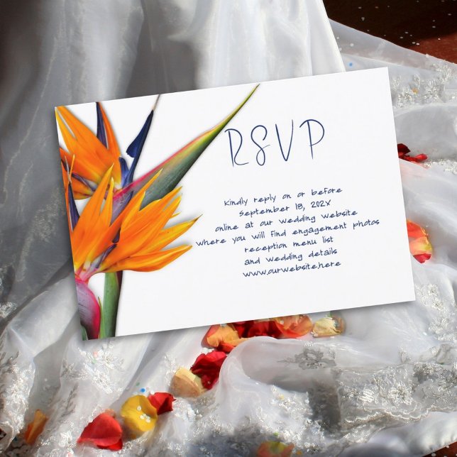 RSVP Online Bird-of-paradise-Antwortkarten für Hoc Einladung (Von Creator hochgeladen)