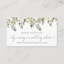 RSVP Online-Karte für die Hochzeit von Grün und We