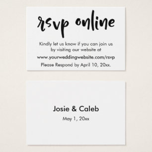 RSVP Online Lässige Beilage für Hochzeiten, schwar