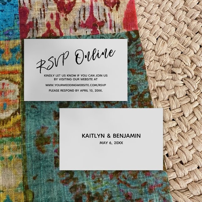 RSVP Online-Lässige Handschrifteneinlage für Hochz Begleitkarte (Von Creator hochgeladen)