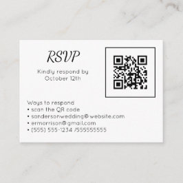 RSVP Online QR Code Foto für Hochzeiten Begleitkarte