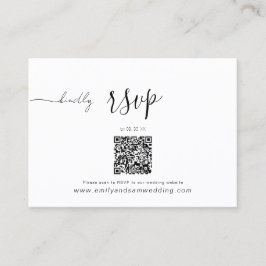 RSVP Pack für Hochzeiten | QR-Code Minimalistisch  Visitenkarte