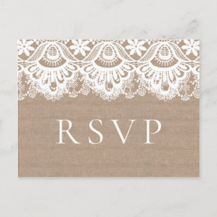 RSVP-Postkarten für Hochzeiten, Rustikal Postkarte