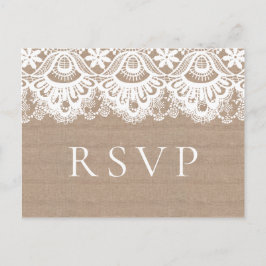 RSVP-Postkarten für Hochzeiten, Rustikal Postkarte