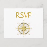 RSVP-Postkarten für weiße Nautische Hochzeiten