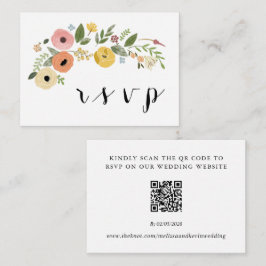 RSVP QR-Code-Antwortkarte für Hochzeiten Begleitkarte
