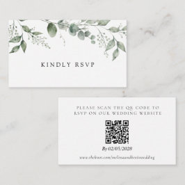 RSVP QR-Code-Antwortkarte für Hochzeiten Begleitkarte
