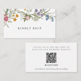 RSVP QR-Code-Antwortkarte für Hochzeiten Begleitkarte