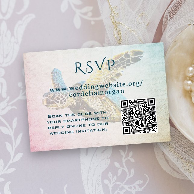 RSVP QR-Code für Hochzeitseeschwalbe Begleitkarte (Von Creator hochgeladen)
