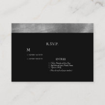 RSVP QR-Code für Schwarz und Metallisches Silber