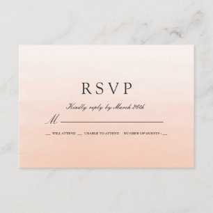 RSVP-Reaktion auf Korallenwatercolor-Hochzeiten RSVP Karte