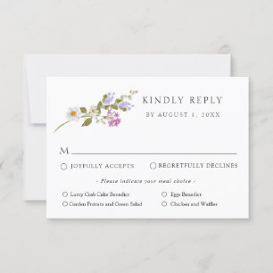 RSVP Response Card Frühjahrsflorale Hochzeit Einladung