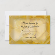 RSVP Response Card Gelbes Rose Floral Wedding