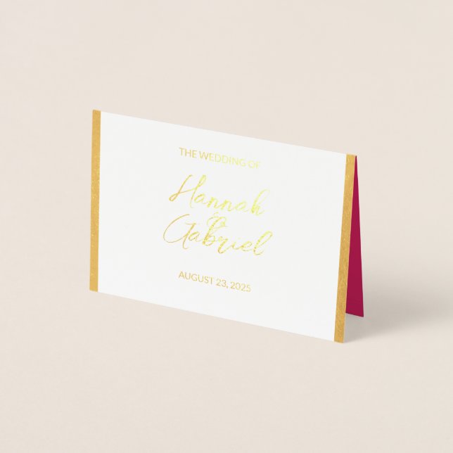 RSVP Response Foil Card für Hochzeiten Folienkarte (Vorderseite)