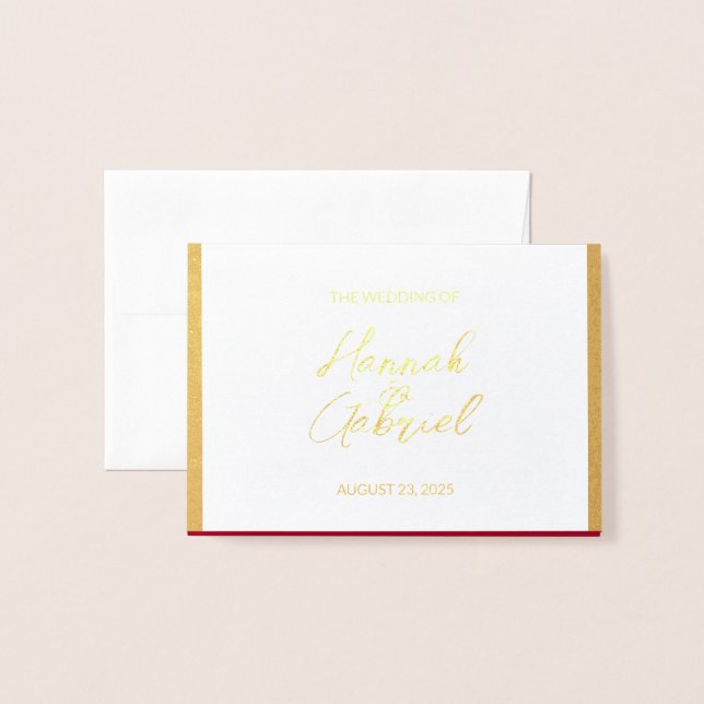 RSVP Response Foil Card für Hochzeiten Folienkarte (Vorderseite mit Umschlag)