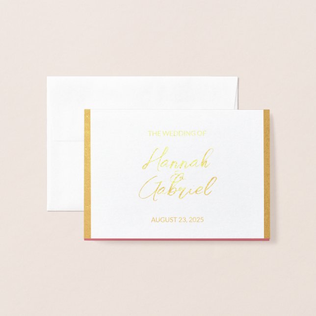 RSVP Response Foil Card für Hochzeiten Folienkarte (Vorderseite mit Umschlag)