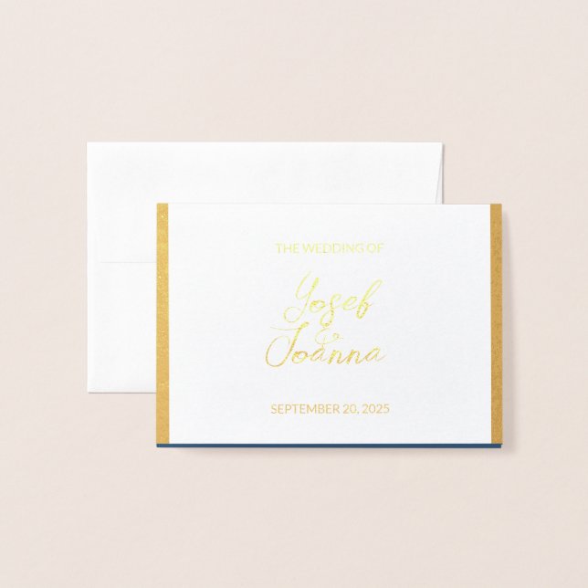 RSVP Response Foil Card für Hochzeiten Folienkarte (Vorderseite mit Umschlag)