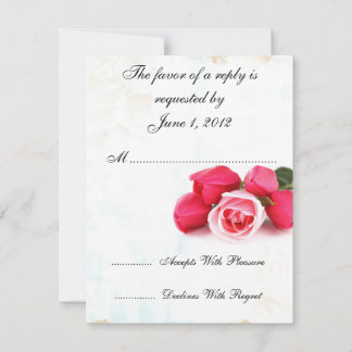 RSVP rosa Hochzeitseinladungen Karte