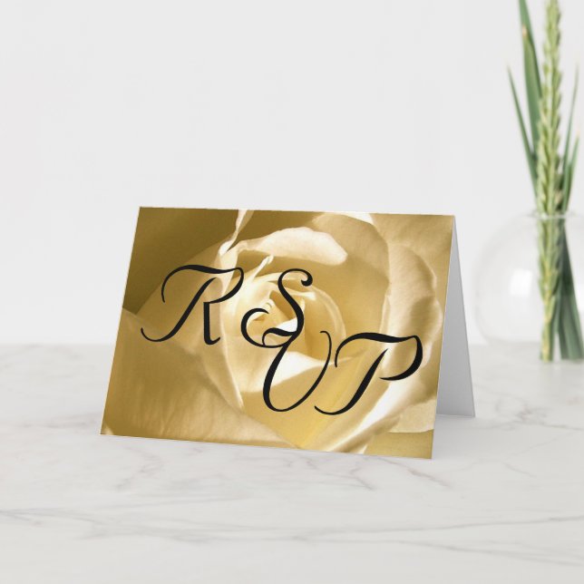 RSVP-Rose für Hochzeiten Einladung (Vorderseite)