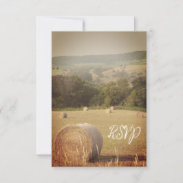RSVP Round Hay Bales Farm Wedding