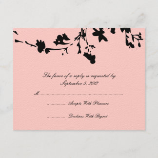 RSVP (Schwarz/Rosa) Karte