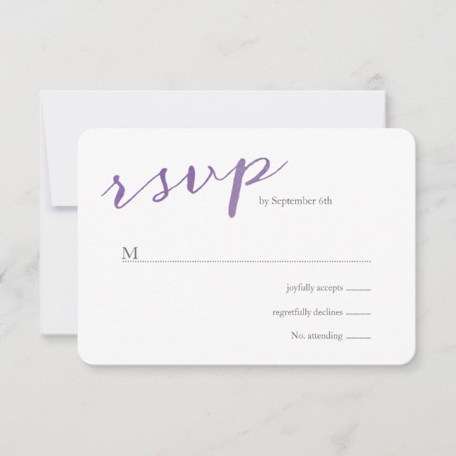 RSVP / Violet, Liebe Karte (Vorderseite)