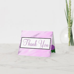 RSVP Violette Florale Wasserfarben-Hochzeitsmonogr Dankeskarte