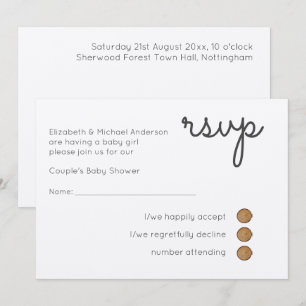 RSVP-Vorlage für Hochzeiten handschriftlich Einladung