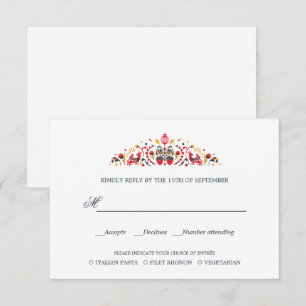 RSVP - WAHL DER russischen Folk Art WEDING Karte