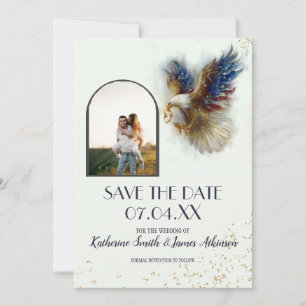 RSVP Weißkopfseeadler Patriotisch USA Semiquincent Save The Date