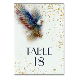 RSVP Weißkopfseeadler Patriotisch USA Semiquincent Tischnummer
