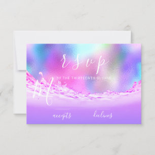 RSVP Wellen Tropischer Ozean Aqua Rosa Pastell Karte