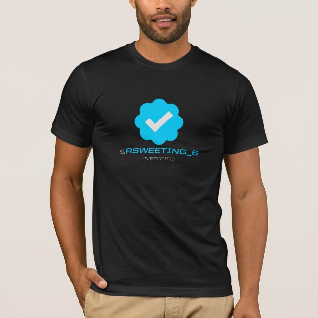 @RSweeting_6 - Überprüft - schwarzer T - Shirt (Vorderseite)