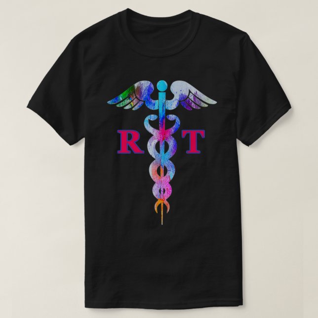 RT Atemtherapeut Caduceus Lung Spezialist T-Shirt (Design vorne)