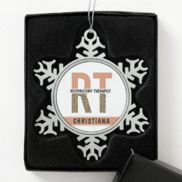 RT-Geschenk für den Atemtherapeuten Schneeflocken Zinn-Ornament