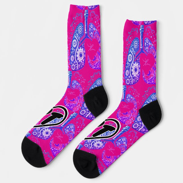 RT im Herzen Socken (Linkes Detail)