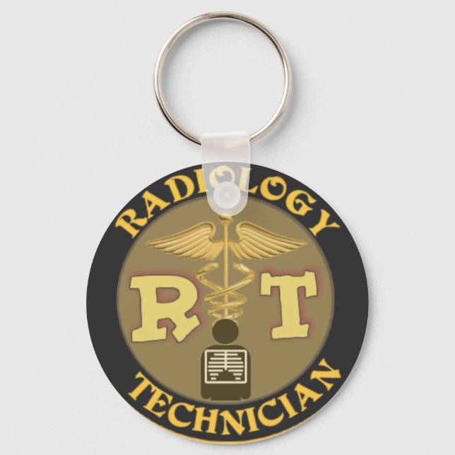 RT RADIOLOGY TECHNICIAN ABZEICHEN - LOGO SCHLÜSSELANHÄNGER (Vorderseite)