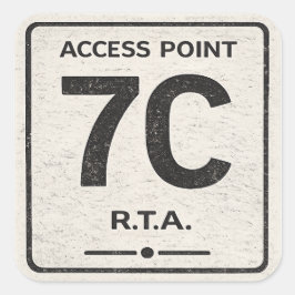 RTA-Access Point 7C-Infrastruktur-Aufkleber Quadratischer Aufkleber