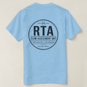 RTA-Flussbewertungseinheit Skateboard-Routenanalys T-Shirt