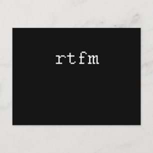 RTFM POSTKARTE