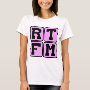 RTFM Read The #$%%^ Manual Internet Slang Akronym T-Shirt