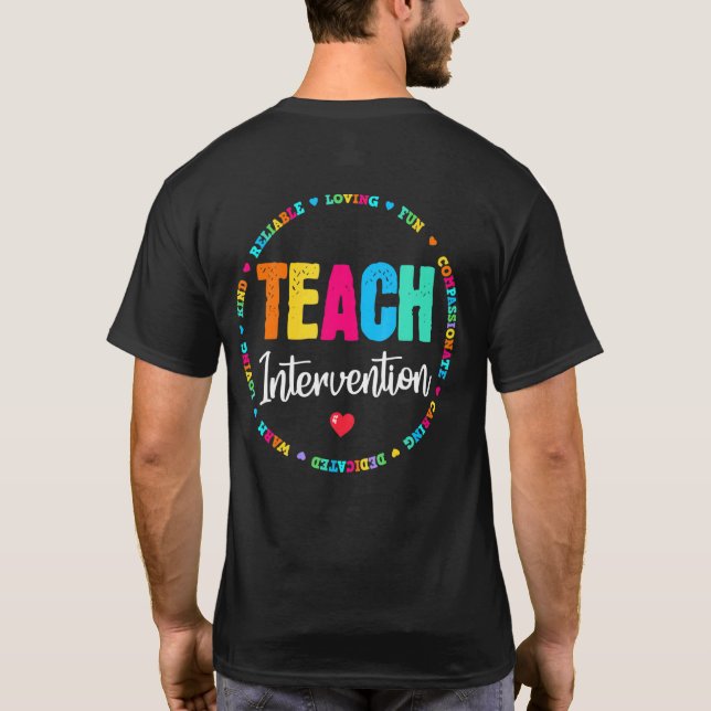 Rti Team T Response Reading Intervention Teacher S T-Shirt (Rückseite)