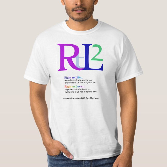 RTL2: Pro-Leben Pro-LGBT T - Shirt (Vorderseite)